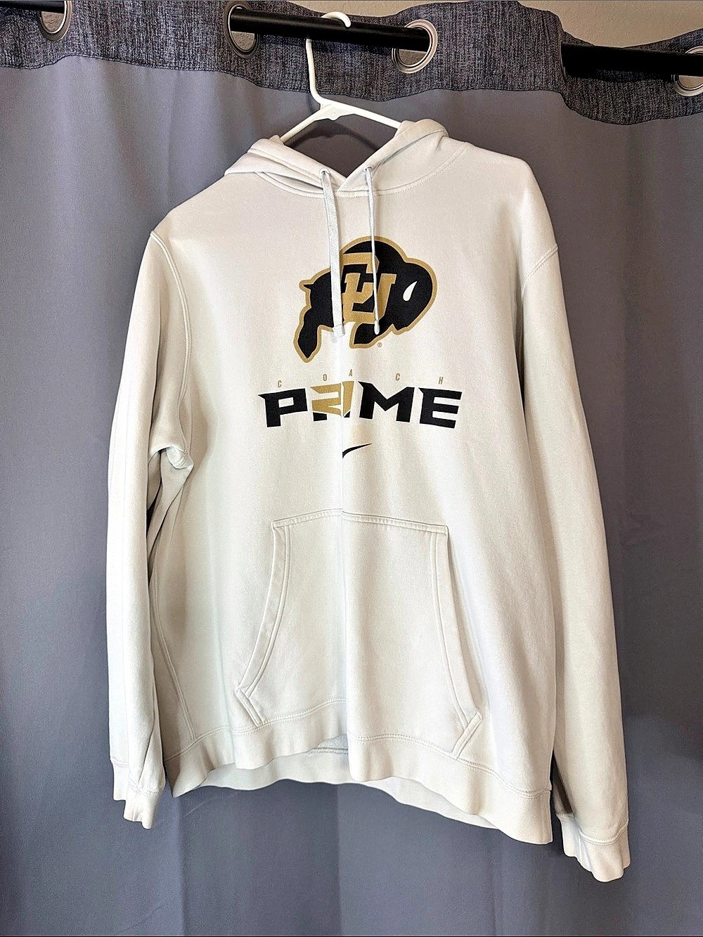 Nike Colorado Buffaloes Coach Prime Club Fleece Hoodie Cream XL